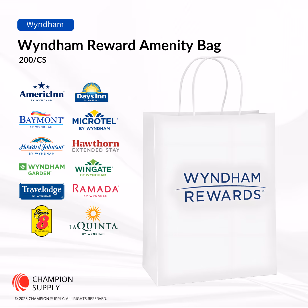 Wyndham Rewards Amenity Bag For Loyalty Guests, Case Of 200